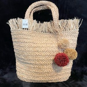 Barneys New York Straw Tote Bag
